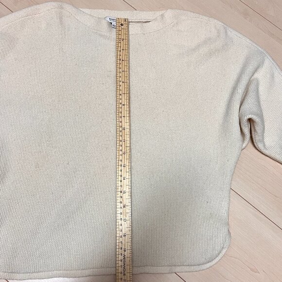 Babaton Aritzia Avery Cashmere Batwing Sweater Sz S Ivory - Picture 11 of 12